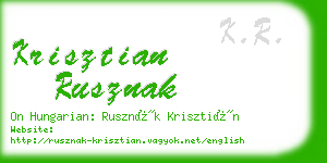 krisztian rusznak business card